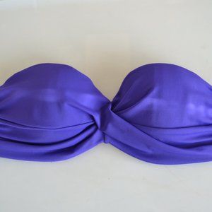 Victoria's Secret purple twist band swim TOP ONLY with inserts, no strap 34A GUC
